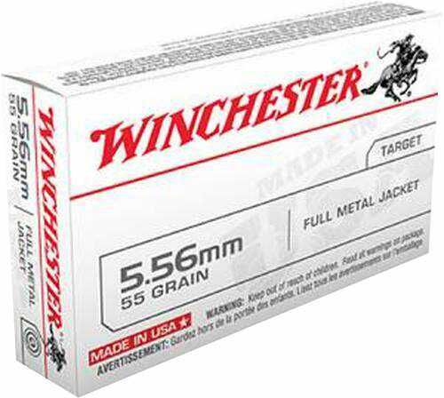 5.56mm Nato 55 Grain Full Metal Jacket 20 Rounds Winchester Ammunition